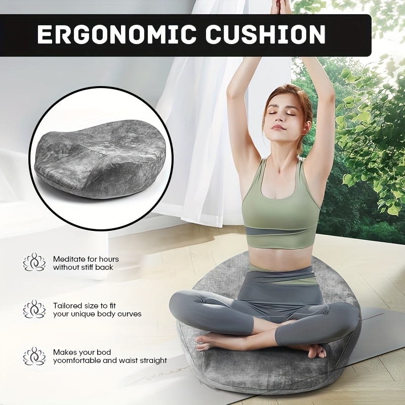 Meditation Cushion Zafu - Meditatiekussen van traagschuim met ergonomische ondersteuning