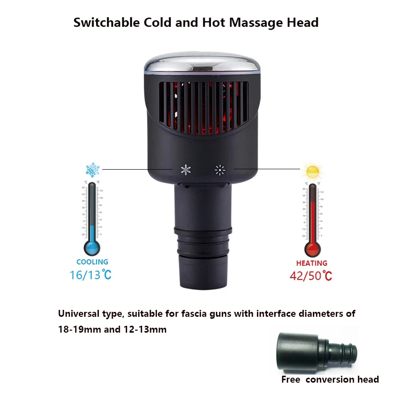 Health Wellness Massage - Nieuwe Warmte-Koude Fascia Pistool Massage Hoofd