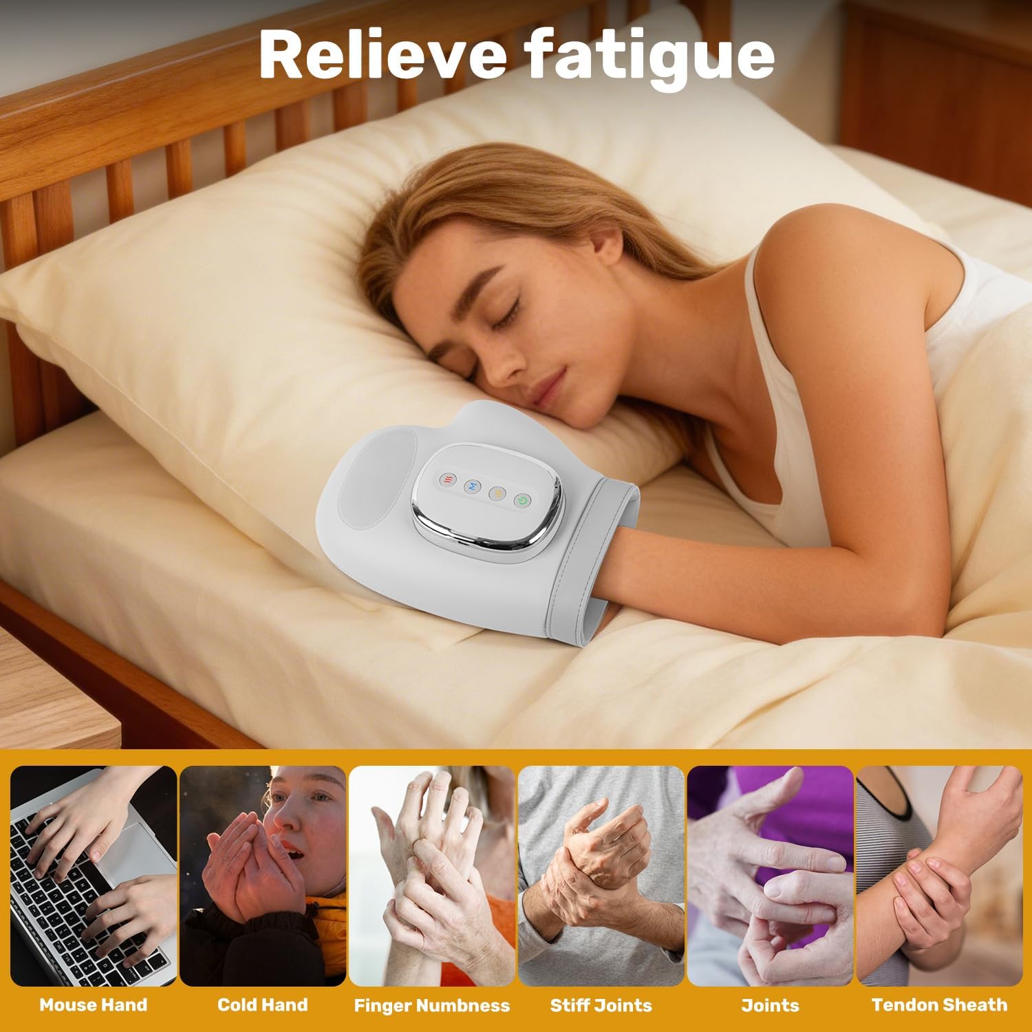 Health Wellness Massage - Handmassager met airbagcompressie Vinger Pols Palm