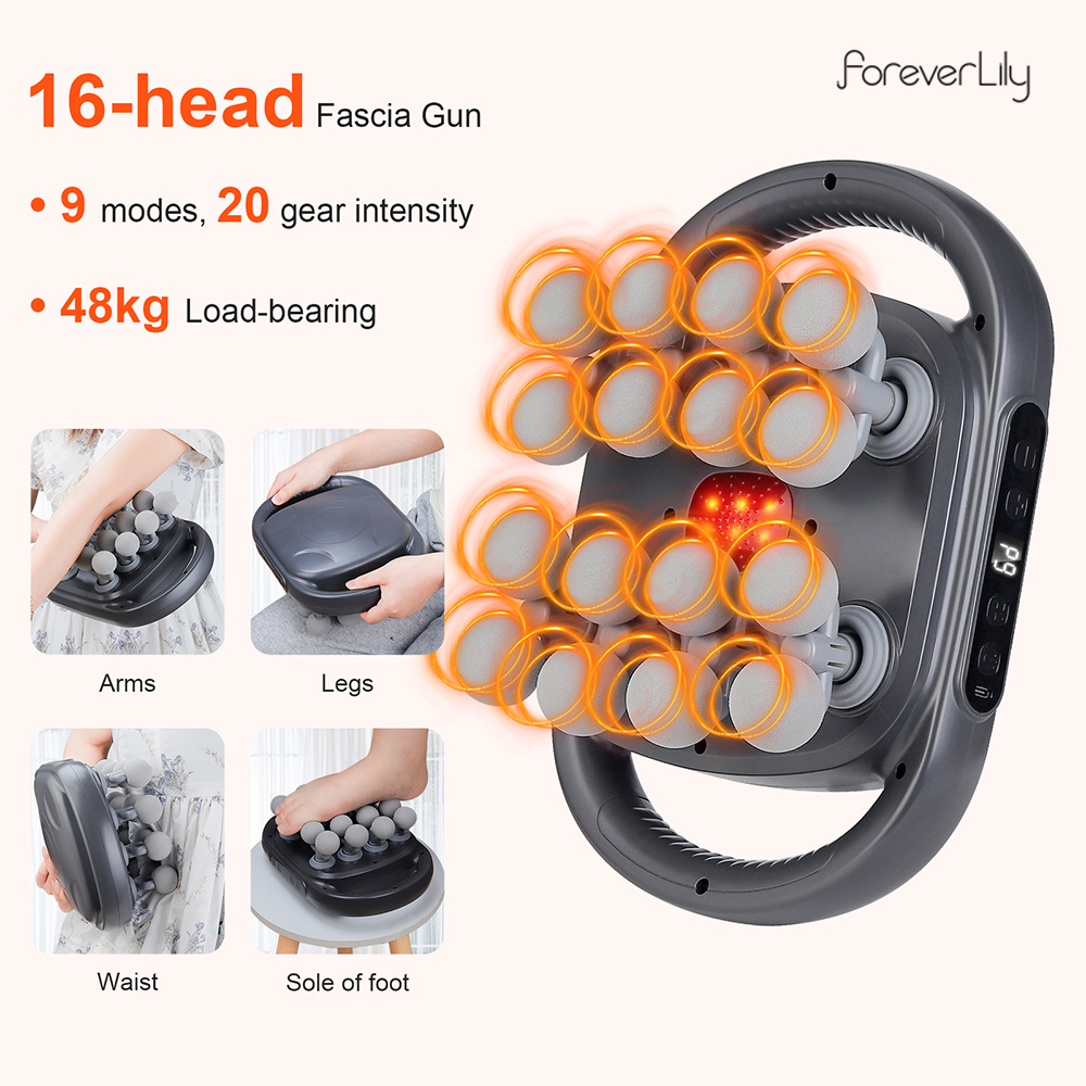 Health Wellness Massage - 16-Head Fascia Gun Hoogfrequente Trillingen Lichaamsmassage