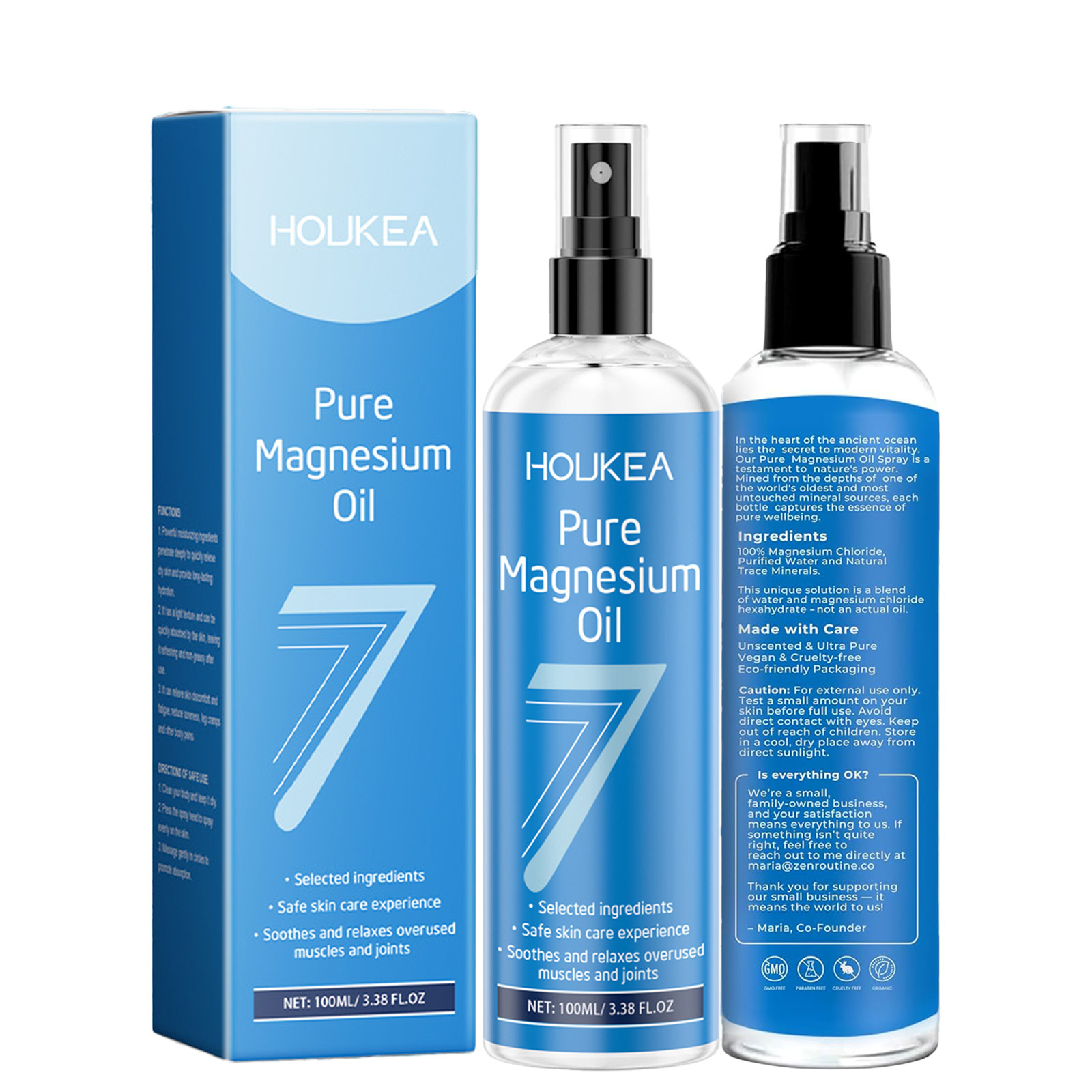 Bath Salts Magnesium - Pure Magnesium Olie Spray - USP
