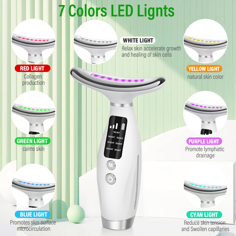 7-kleuren gezichts-nekmassager - Health Wellness Massage recensie en prijs